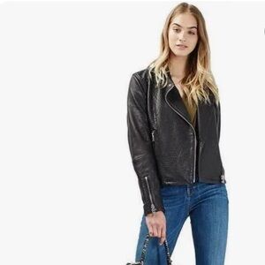 TopShop Leather Biker Jacket Sz 10